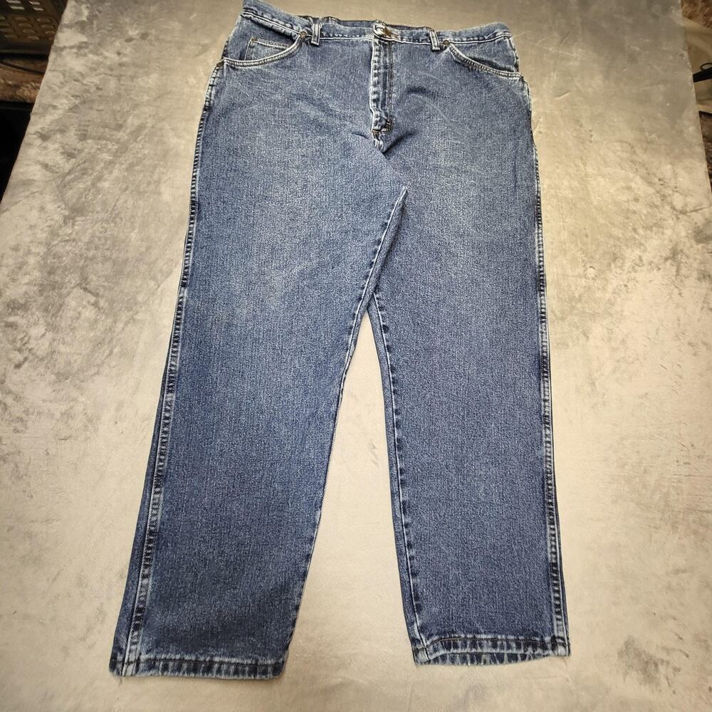 Vintage Wrangler Jeans Mens‎ 40x30 Blue Denim Made in USA Authentic Zip Fly